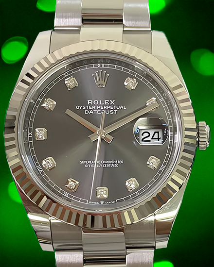 2022 Rolex Datejust 41MM Slate Dial Oyster Bracelet (126334)