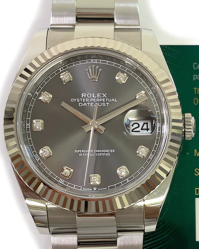 2022 Rolex Datejust 41MM Slate Dial OysterBracelet (126334)