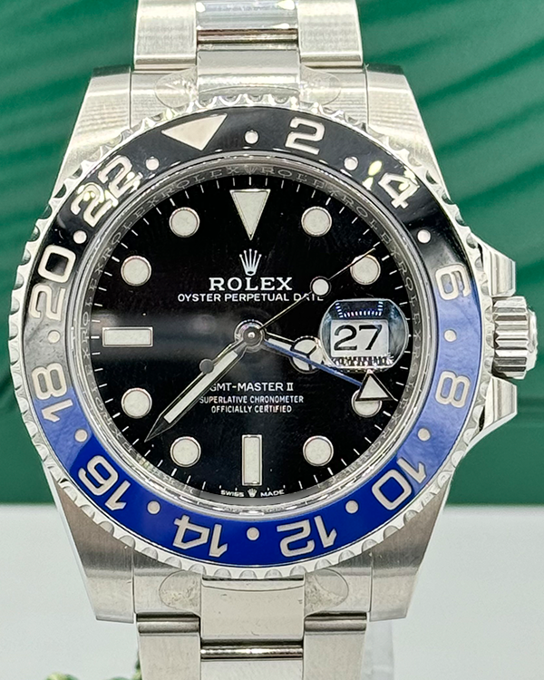 2022 Rolex GMT-Master II "Batman" 40MM Black Dial Oyster Bracelet (126710BLNR)