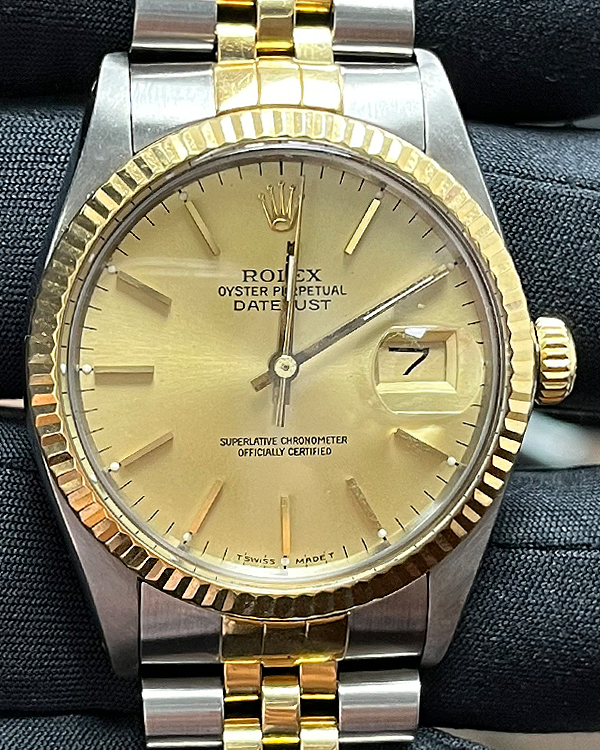 Rolex Datejust 36MM Champagne Dial Two-Tone Jubilee Bracelet (16013)