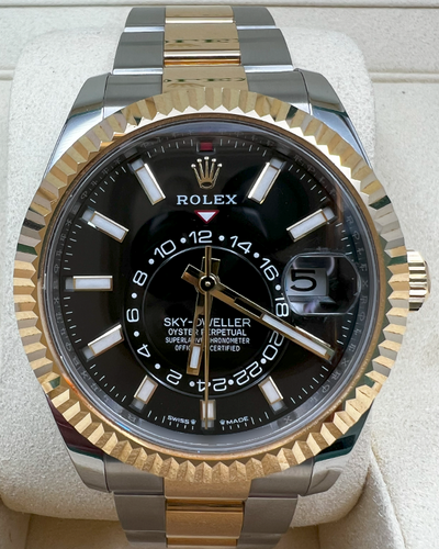 2023 Rolex Sky-Dweller 42MM Black Dial Two-Tone Bracelet (336933)
