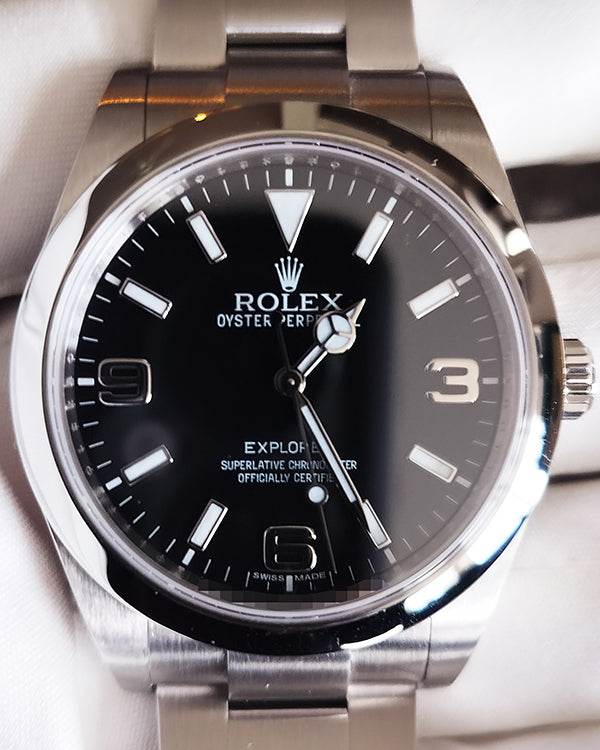 2015 Rolex Explorer 39MM Black Dial Steel Bracelet (214270)