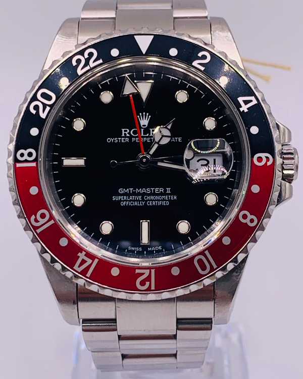 Rolex GMT-Master II "Coke" 40MM Black Dial Oyster Bracelet (16710)