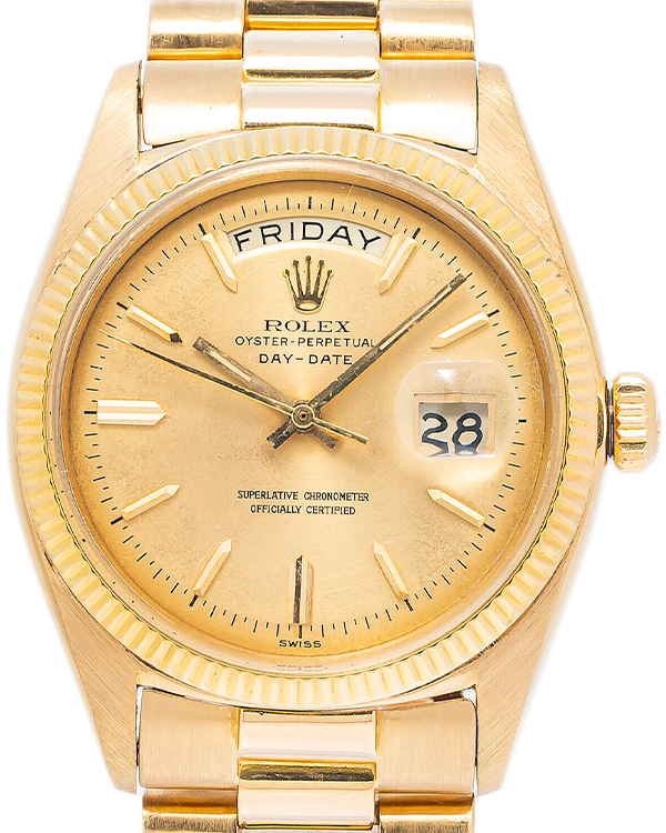 Rolex Day-Date 36MM Champagne Dial Yellow Gold President Bracelet (1803)