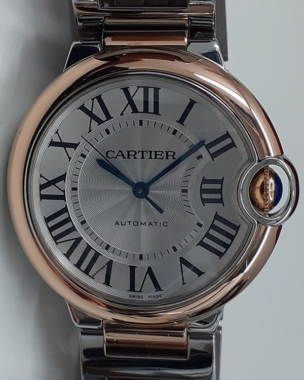 Cartier Ballon Bleu De Cartier 36MM Silver Dial Two-Tone Bracelet (W2BB0003)