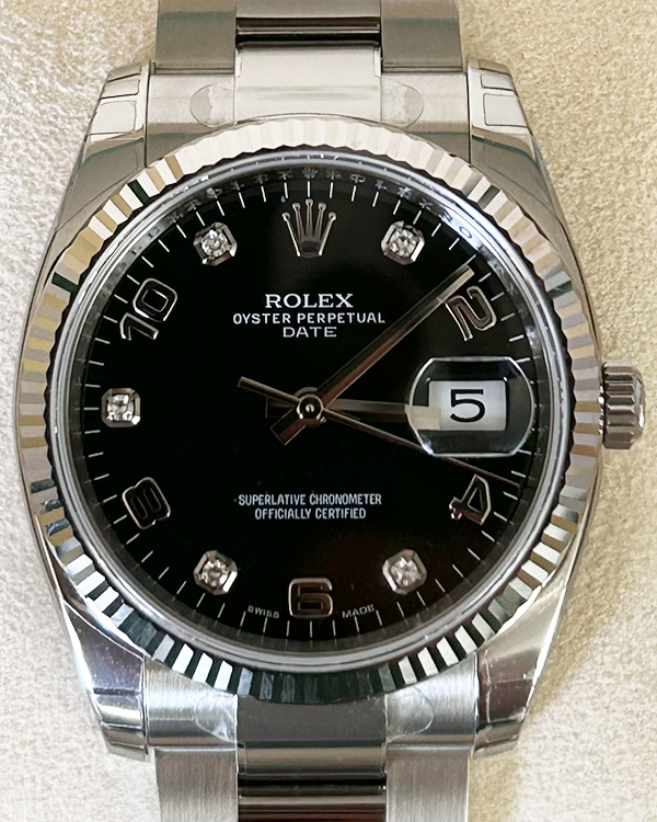 2017 Rolex Oyster Perpetual Date 34MM Black Dial Oyster Bracelet (115234)