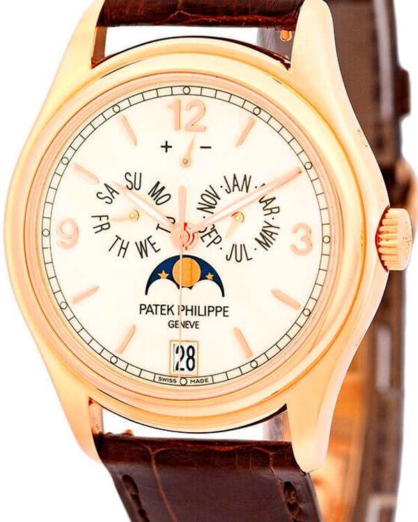 2009 Patek Philippe Annual Calendar 39MM White Dial Leather Strap (5146R)