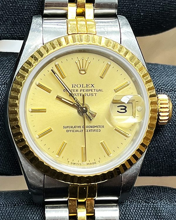 Rolex Lady-Datejust 26MM Champagne Dial Two-Tone Jubilee Bracelet (69173)