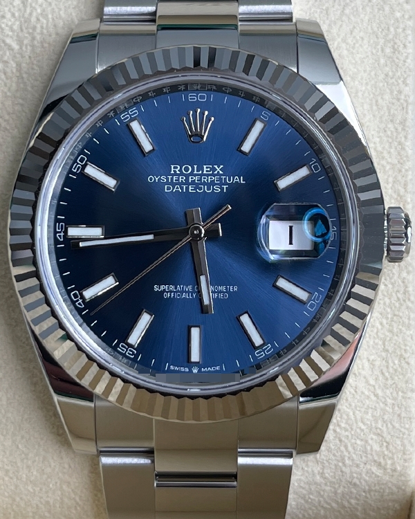 2024 Rolex Datejust 41MM Blue Dial Oyster Bracelet (126334)