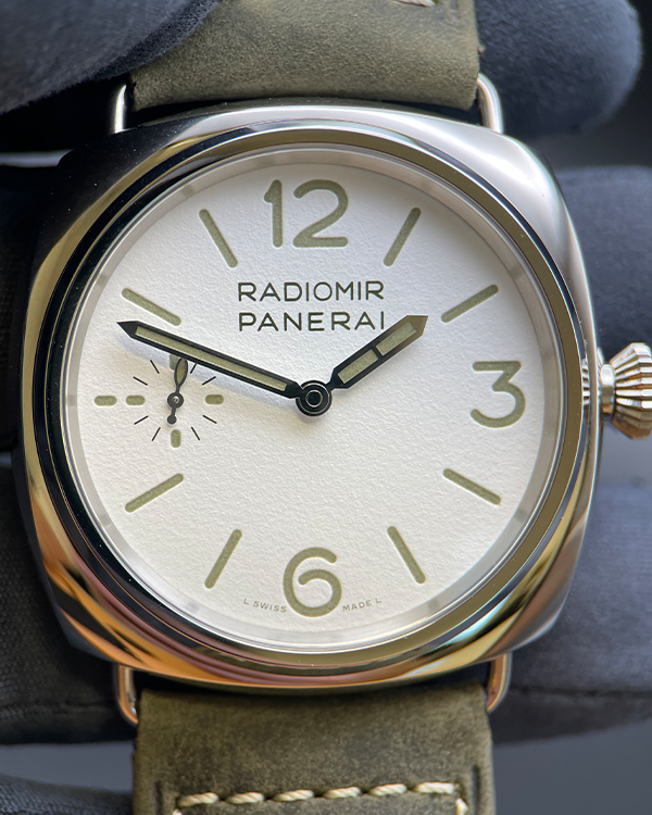2024 Panerai Radiomir 45MM White Dial Leather Strap (PAM01384)