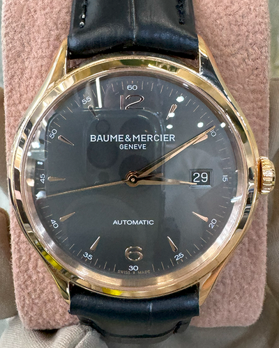 2013 Baume & Mercier Clifton 39MM Grey Dial Leather Strap (M0A10059)