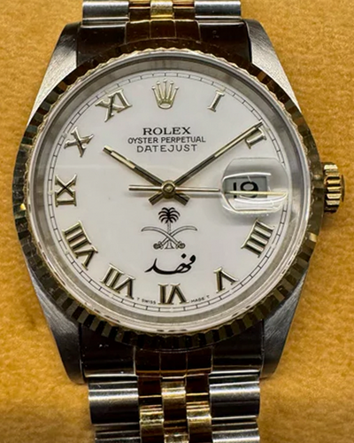 1993 Rolex Datejust "KSA" S.E. 36MM White Dial Two-Tone Jubilee Bracelet (16233)