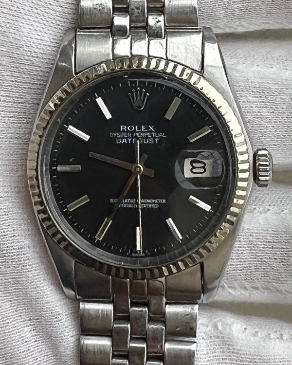 Rolex Datejust 36MM Jubilee Bracelet White Rolesor Black Dial (1601)