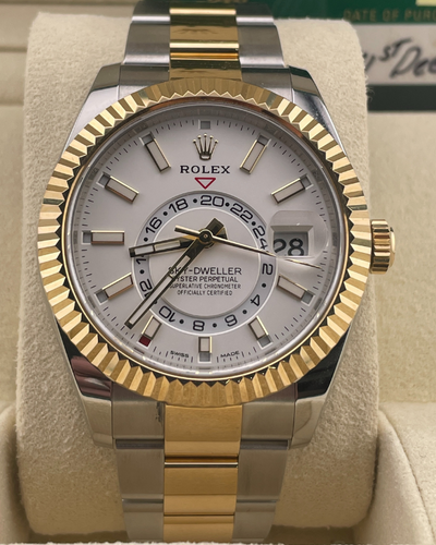 2020 Rolex Sky-Dweller 42MM White Dial Two-Tone Bracelet (326933)