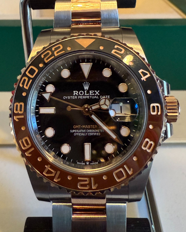 2020 Rolex GMT-Master II “Root Beer” 40MM Black Dial Two-Tone Oyster Bracelet (126711CHNR)