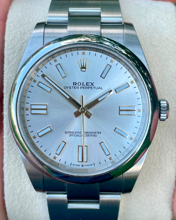 2022 Rolex Oyster Perpetual 41MM  Oystersteel Silver Dial (124300)