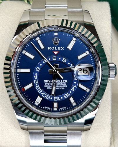 2022 Rolex Sky-Dweller 42MM Oystersteel Blue Dial (326934)