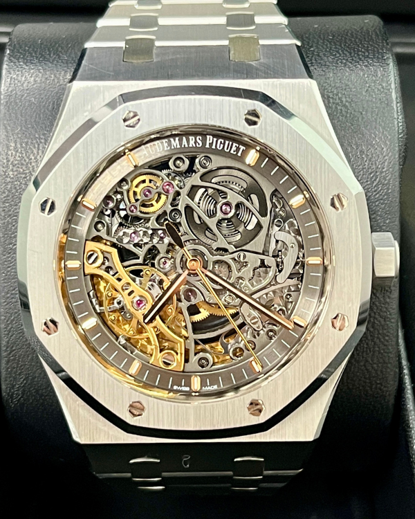 2018 Audemars Piguet Royal Oak Double Balance Wheel Openworked 41MM Skeleton Dial Steel Bracelet (15407ST.OO.1220ST.01)