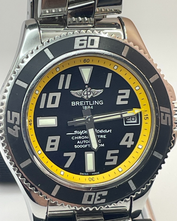 No Reserve - 2012 Breitling Superocean 42 Steel Black Dial (A187B32PRS)