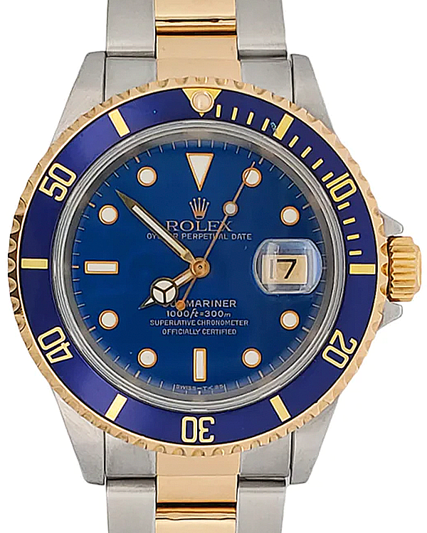 Rolex Submariner Date 40MM "Bluesy" Dial Two-Tone Oyster Bracelet (16613)