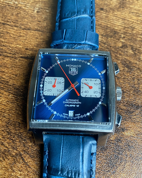 Tag Heuer Monaco Calibre 12 Steel Blue Dial (CAW2111.FC6183