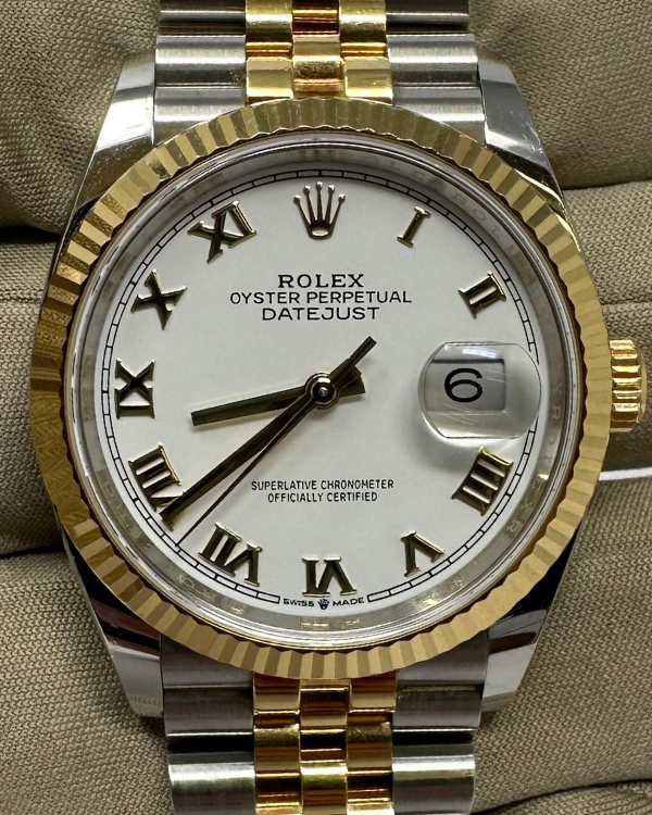 2019 Rolex Datejust 36MM White Dial Two-Tone Jubilee Bracelet (126233)