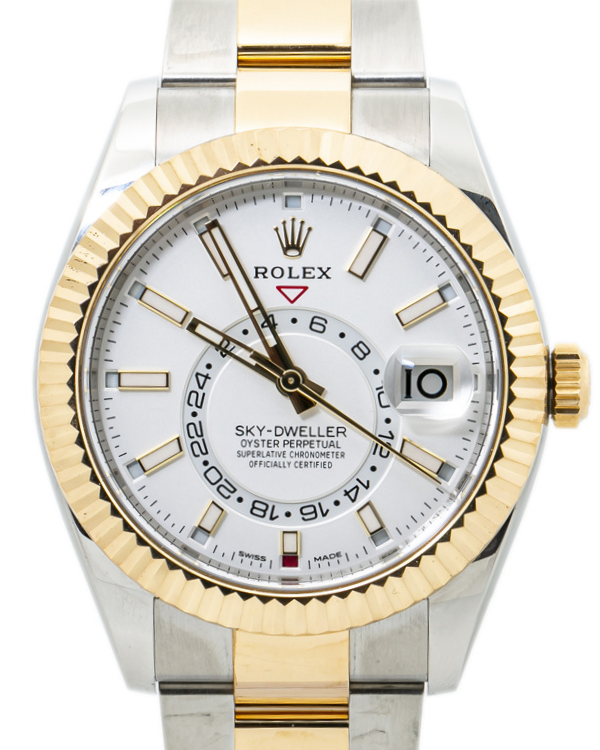 Rolex Sky-Dweller 42MM Oystersteel And Yellow Gold White Dial (326933)