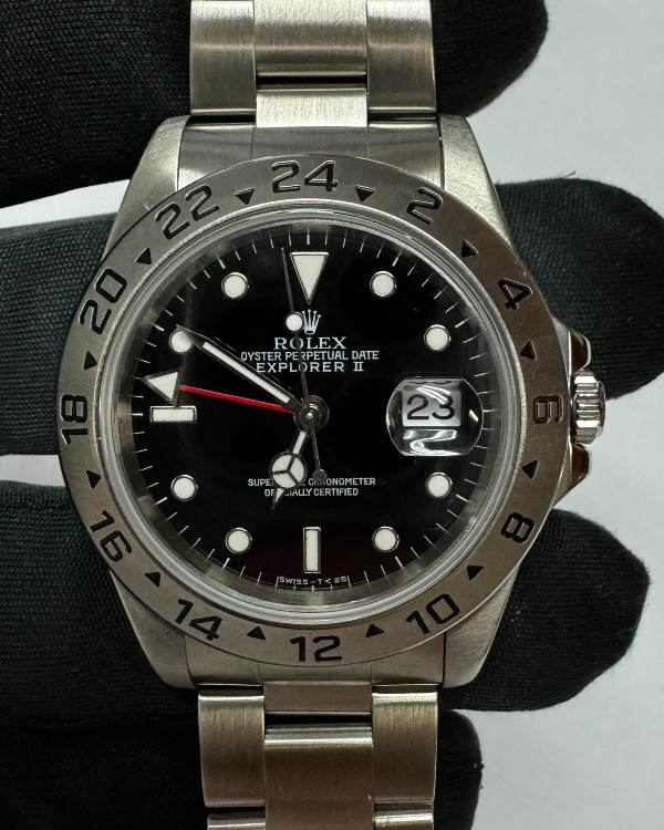 Rolex Explorer II 40MM Black Dial Steel Bracelet (16570)