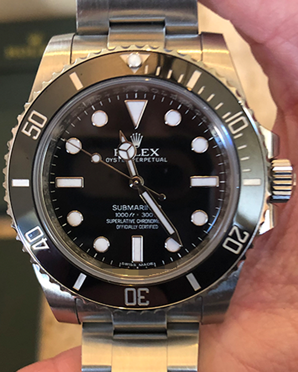 Rolex Submariner No Date 40MM Black Dial Steel Bracelet (114060)