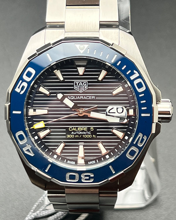 No reserve - 2020 Tag Heuer Aquaracer 300M 43MM Steel Blue Dial (WAY201B.BA0927)