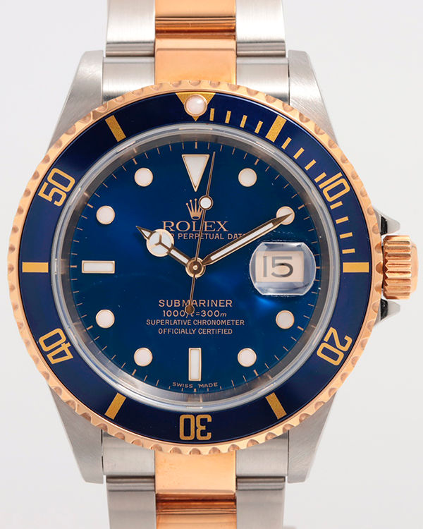 2002 Rolex Submariner Date "Bluesy" 40MM Blue Dial Two-Tone Oyster Bracelet (16613)