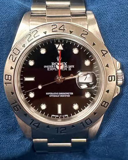 Rolex Explorer II 40MM Black Dial Oyster Bracelet (16570)