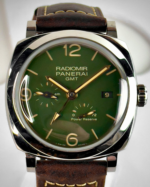 2019 Panerai Radiomir 3 Days GMT 45MM Green Dial Leather Strap (PAM00999)