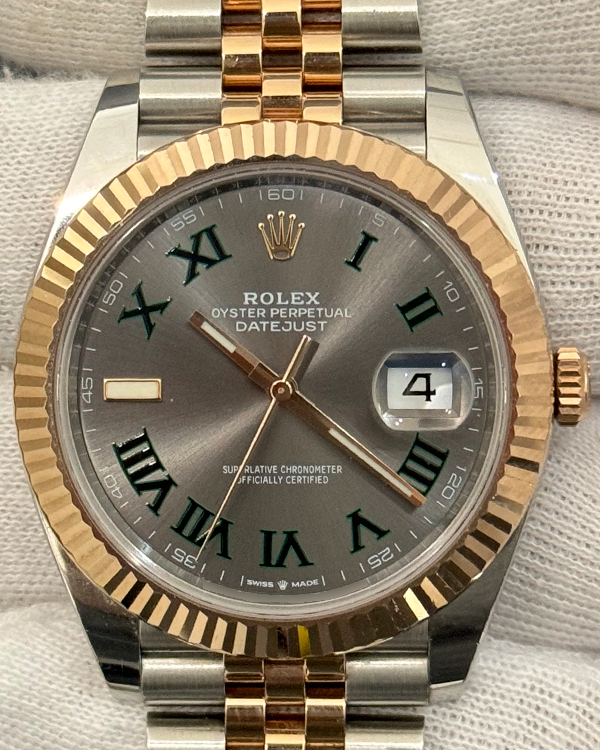 2022 Rolex Datejust "Wimbledon" 41 MM Slate Dial Two-Tone Jubilee Bracelet (126331)