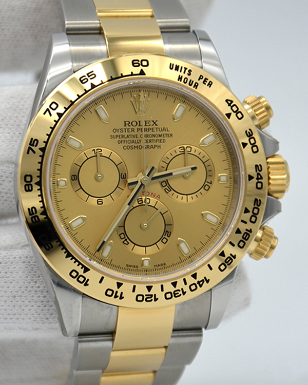 2022 Rolex Cosmograph Daytona 40MM Two-Tone Oystersteel and Yellow Gold Champagne Dial (116503)