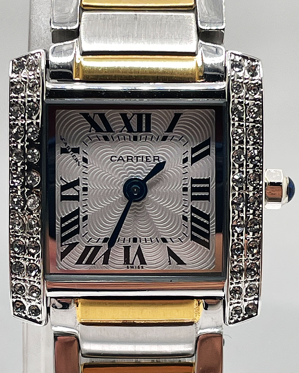 Cartier Tank Française de Cartier 25x30MM Quartz White Dial Two-tone Bracelet (2301)