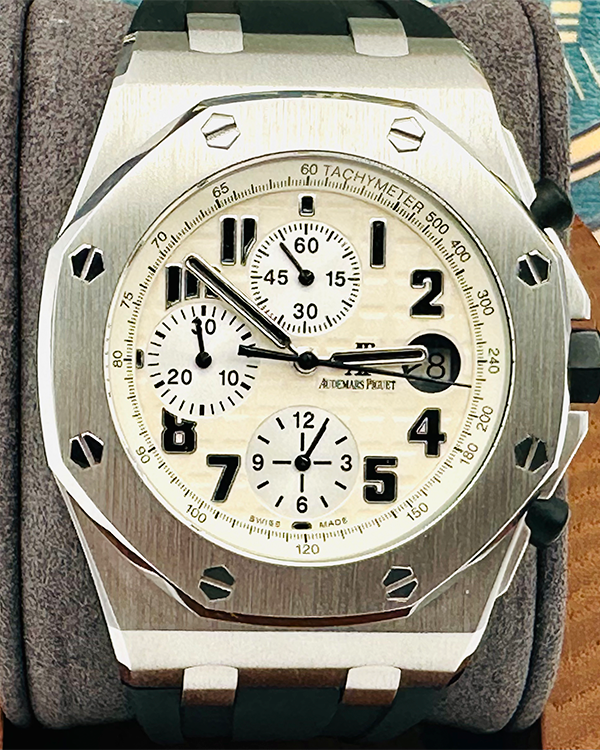 2006 Audemars Piguet Royal Oak Offshore Safari Steel White Dial (26020ST)