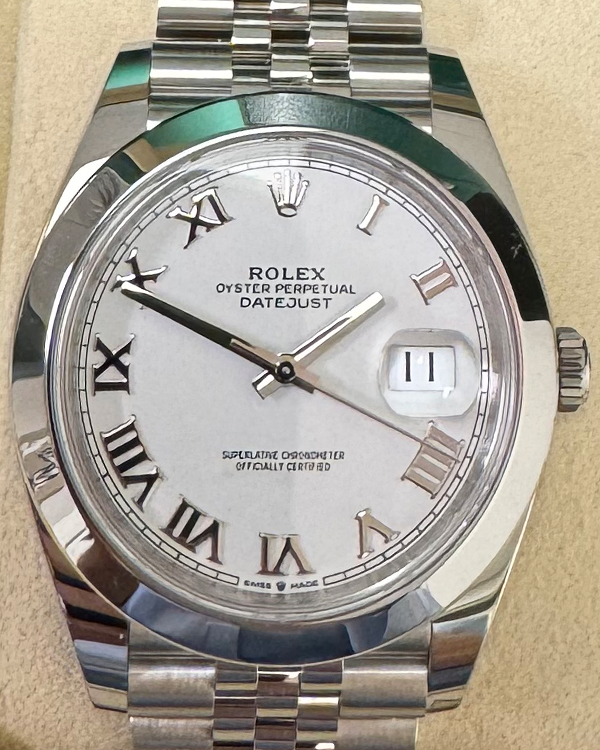 2023 Rolex Datejust 41MM White Dial Jubilee Bracelet (126300)