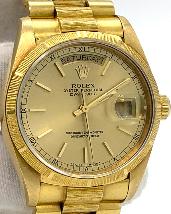 Rolex Day-Date Vintage 36MM Champagne Dial Yellow Gold President Bracelet (18078)