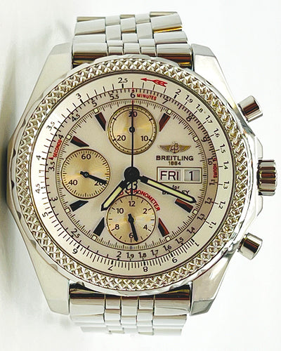 Breitling Bentley GT 44MM White Dial Steel Bracelet (A1336212/A575)