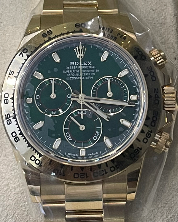 2022 Rolex Cosmograph Daytona “John Mayer” 40MM Yellow Gold Green Dial (116508)