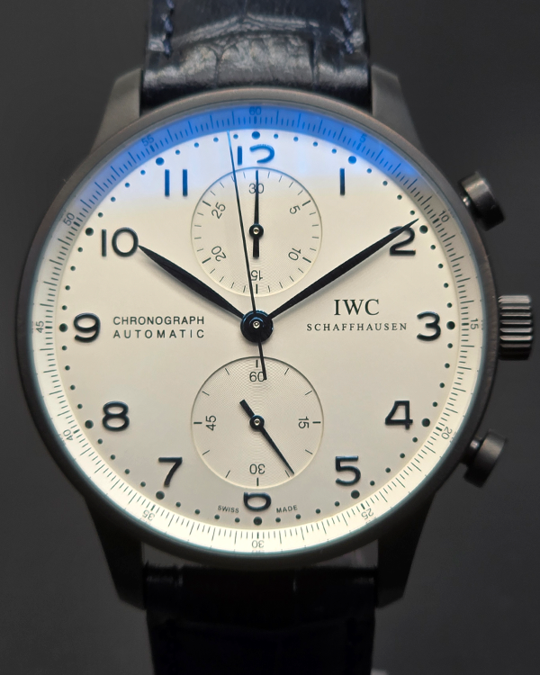 2023 IWC Schaffhausen Portugieser 41MM Silver Dial Leather Strap (IW371446)