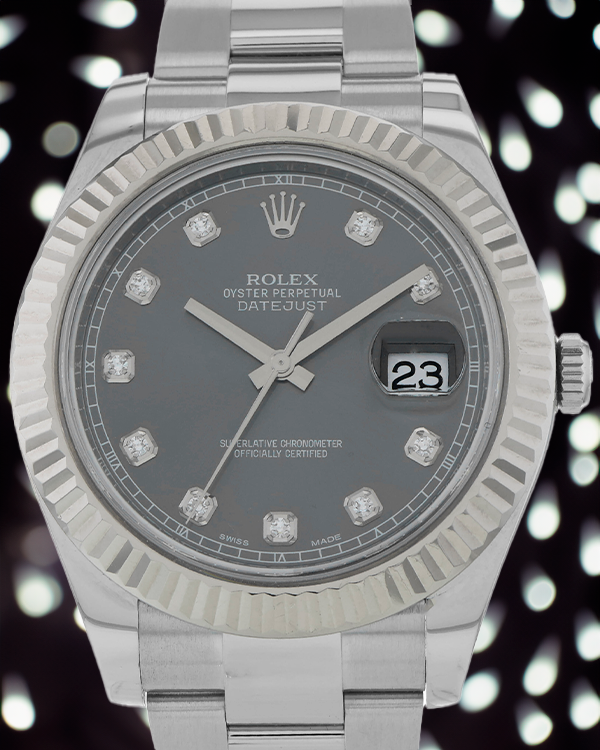 Rolex Datejust II 41MM Grey Dial Steel Bracelet (116334)