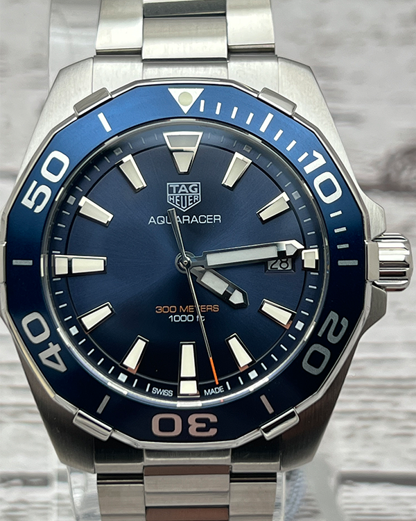 2022 TAG Heuer Aquaracer 300M 41MM Steel Blue Dial Bracelet (WAY111C.BA0928)