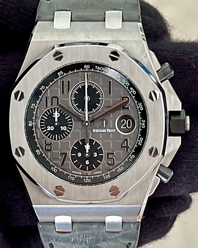 Audemars Piguet Royal Oak Offshore Chronograph 42MM Grey Dial Leather Strap (26470ST.OO.A104CR.01)