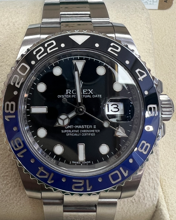 2015 Rolex GMT-Master II "Batman" 40MM Steel Black Dial (116710BLNR)