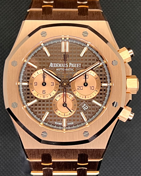 2020 Audemars Piguet Royal Oak Chronograph 41MM Chocolate Dial Rose Gold Bracelet (26331OR.OO.1220OR.02)