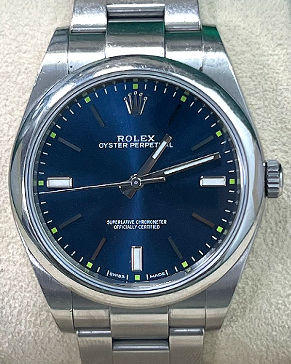 2019 Rolex Oyster Perpetual 39MM Blue Dial Oyster Bracelet (114300)