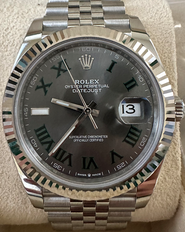 2024 Rolex Datejust "Wimbledon" 41MM Slate Dial Jubilee Bracelet (126334)