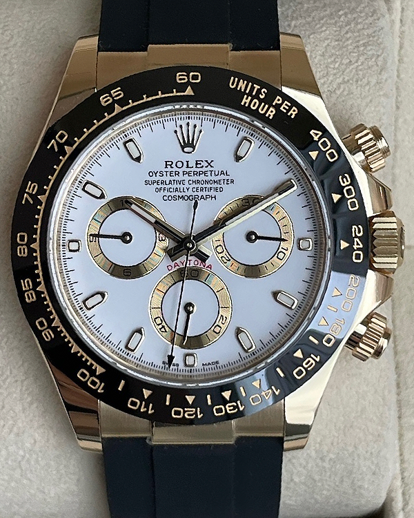 2022 Rolex Cosmograph Daytona 40MM White Dial Oysterflex Strap (116518LN)